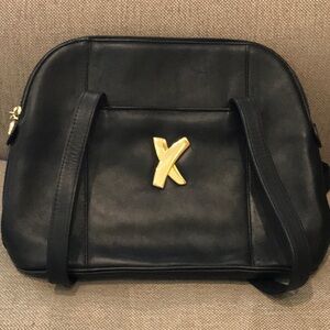 By Paloma Picasso Black Leather Handbag